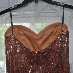 Vintage Golden Sequin Mini Dress